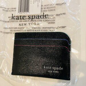 Kate Spade New York Devin Saffiano Leather Card Holder (Black)